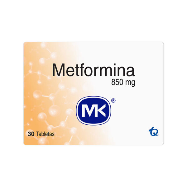 METFORMINA 850mg 30 Tabletas MK