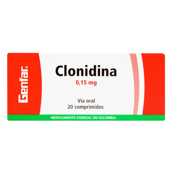 CLONIDINA 0.15mg 20 Tabletas W