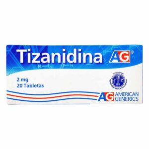 TIZANIDINA 2mg 20 Tabletas AG - Drogeruas Cardiorebajas - Precios en Rebaja