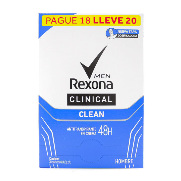 Desodorante REXONA CLI CLEA 8.5GR PAG18LL20SBS H