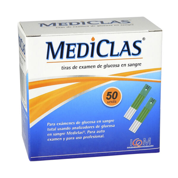 TIRAS REACTIV GLUCOM.MEDICLAS 50UD IC(RF