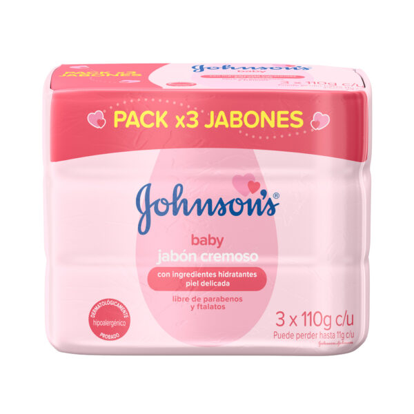 3 Jabón J&J BABY Humectante 110gr