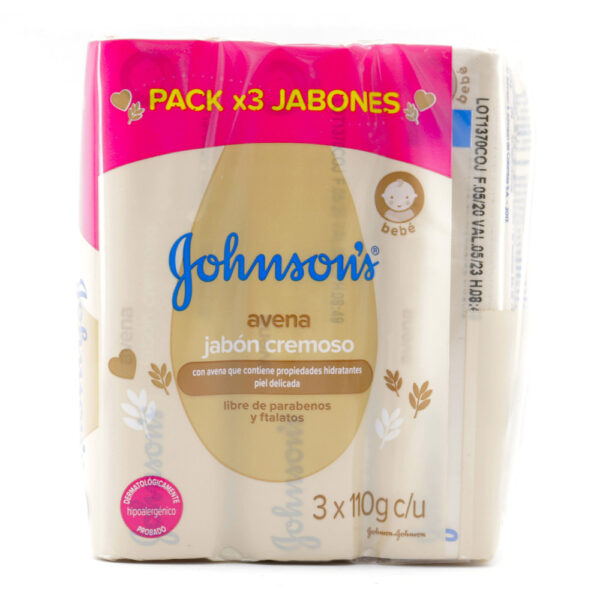 3 Jabón J&J BABY Avena 110gr