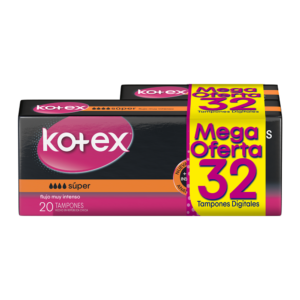 Tampones KOTEX EV.DIGITAL SUPER 20 Uds+12 M.O