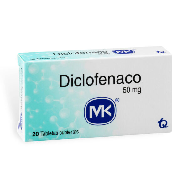 DICLOFENACO 50mg 20 Tabletas MK