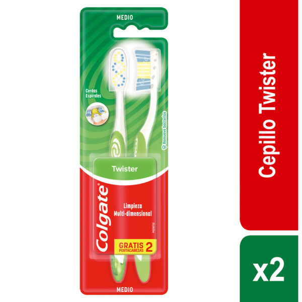 2 Cepillos COLGATE TWISTER GTS 2 PORT.CABEZAS