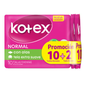 Toallas KOTEX NORMAL Tela PROM 10+2 TOA