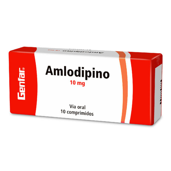 AMLODIPINO 10mg 10 Tabletas GF