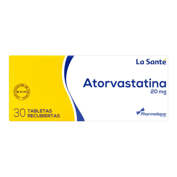 ATORVASTATINA 20mg 30 Tabletas LS