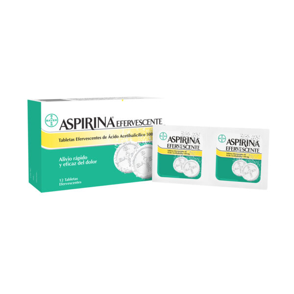 ASPIRINA EFERVESCENTE 500mg 12 Tabletas