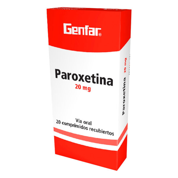 PAROXETINA 20mg 20 Tabletas W