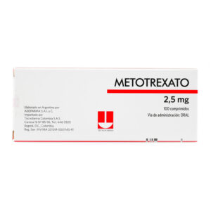 METOTREXATO 2.5mg 100 Tabletas